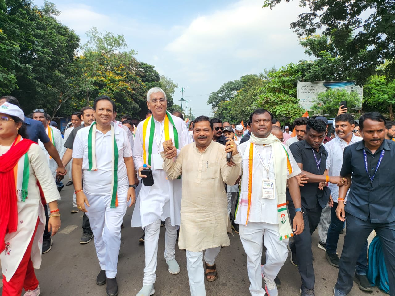 न्याय यात्रा के चौथे दिन सरगुजा के कांग्रेसी  भी हुए शामिल 